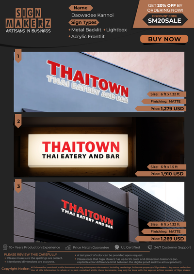 Business Signs For Daowadee Kannoi