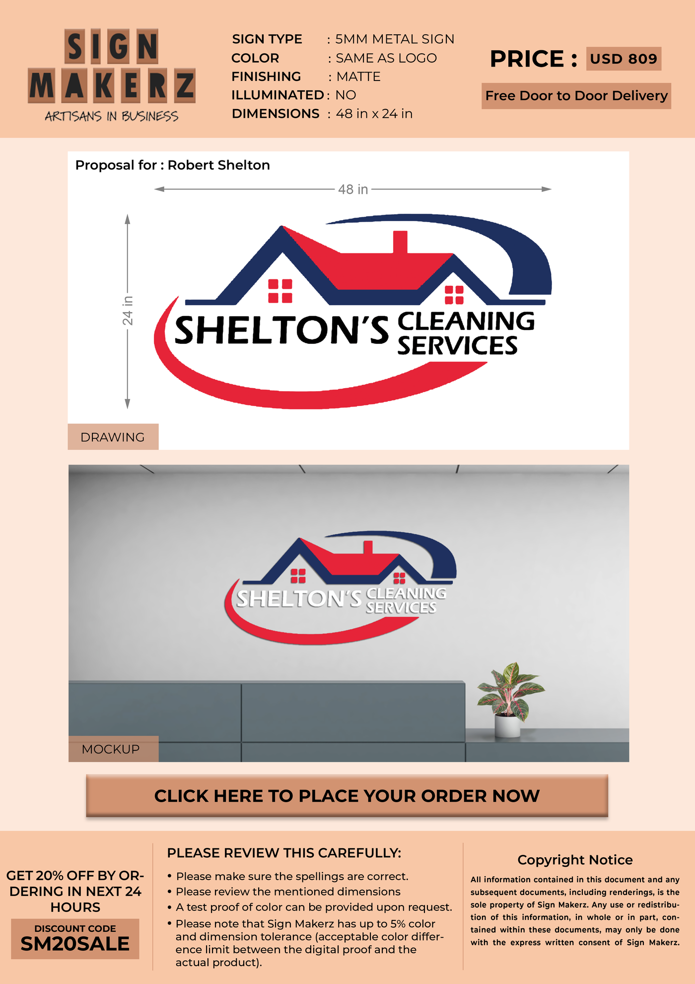 Custom Signs for Robert Shelton