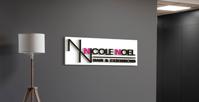 3d metal backlit with backboard for Nicole Lee