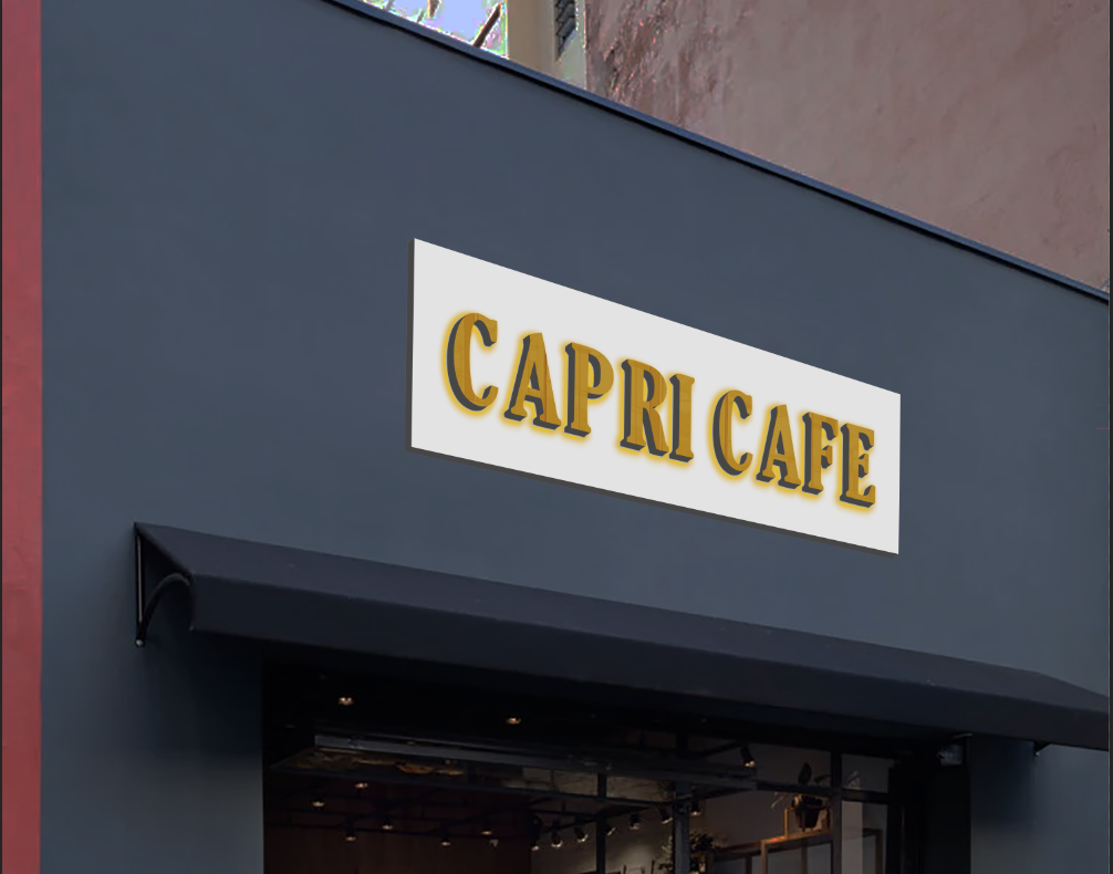 3D Metal Backlit With Backboard Sign For Capri