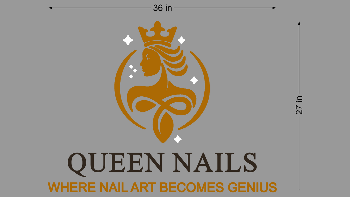 10mm acrylic letters for Queen Nails Art